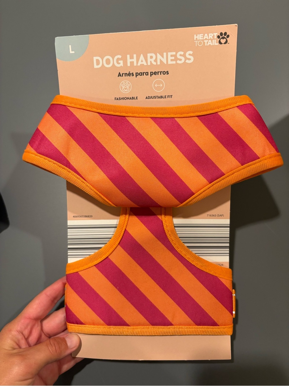 Pink and Orange dog collar